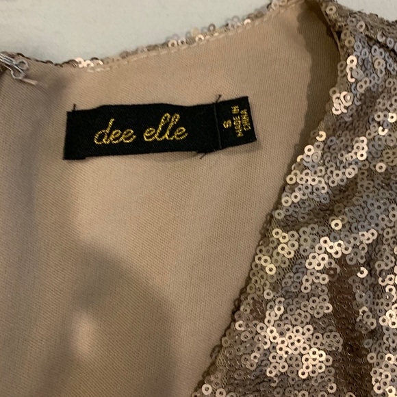 Dee Elle Sparkly Gold Dress - Picture 5 of 5